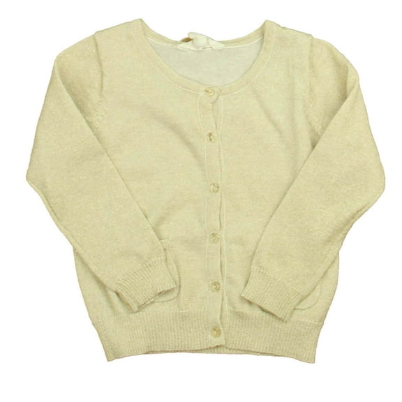 Pre-Owned Pumpkin Patch Girls Gold Cardigan size: 2T (Good)