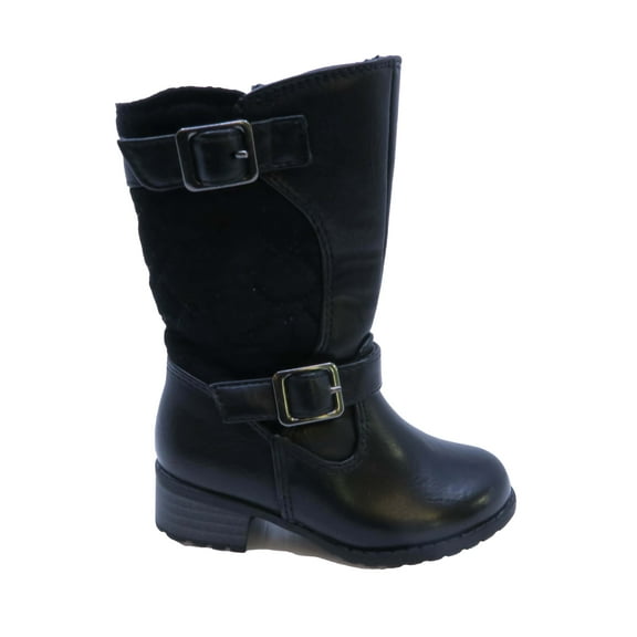 Pre-Owned Rachel Shoes Girls Black Boots size: 5 Toddler (Good)