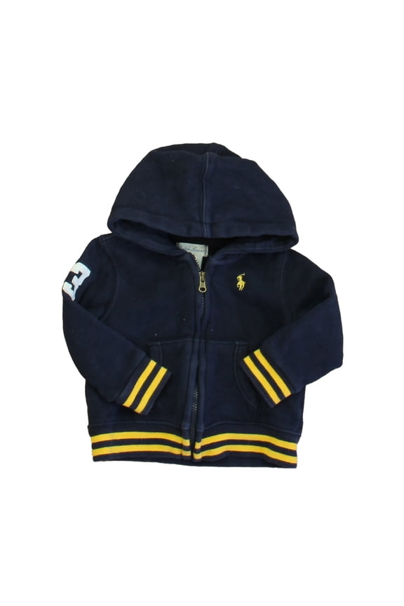 Pre-Owned Ralph Lauren Boys Blue Hoodie size: 6 Months (Good)