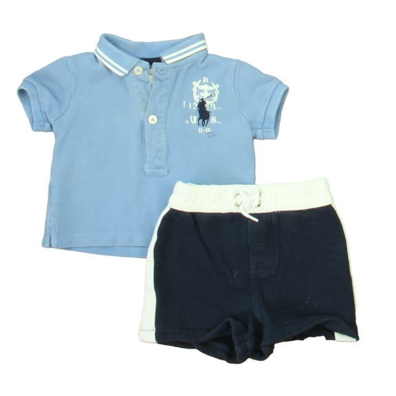 Pre-Owned Ralph Lauren Boys Blue | White | Navy Apparel Sets size: 3 Months (Good)