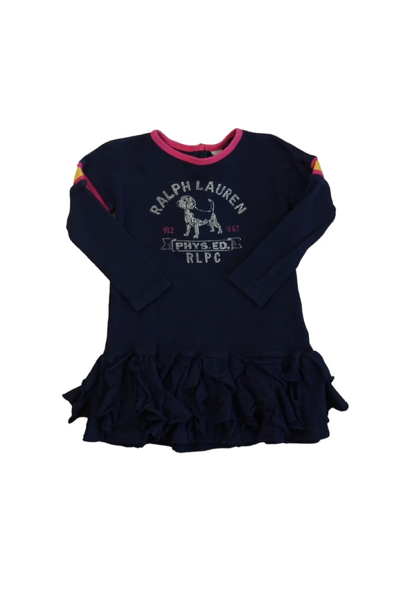 Pre-Owned Ralph Lauren Girls Navy Dress size: 18 Months (Fair)