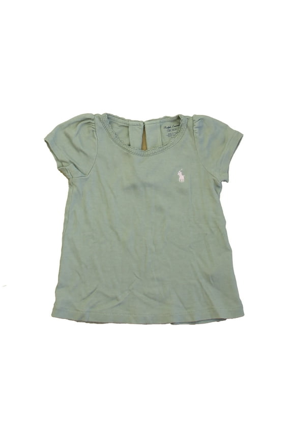 Pre-Owned Ralph Lauren Girls Olive T-Shirt size: 12 Months (Good)