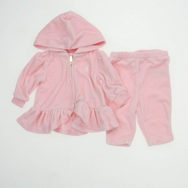 Pre-owned Ralph Lauren Girls Pink Apparel Sets size: 3 Months