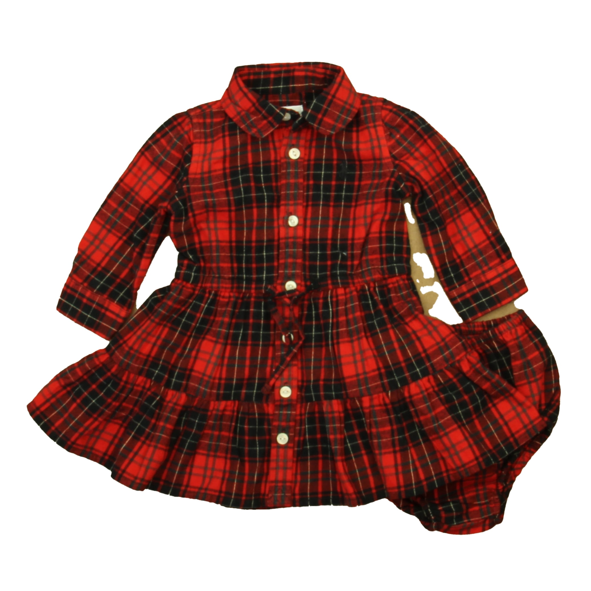 Pre-Owned Ralph Lauren Girls Red Plaid Dress size: 6 Months (Good) -  Walmart.com