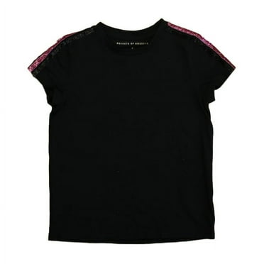 Pre-owned: Rockets Of Awesome Girls Black | Pink T-Shirt size: 6 Years (Excellent)