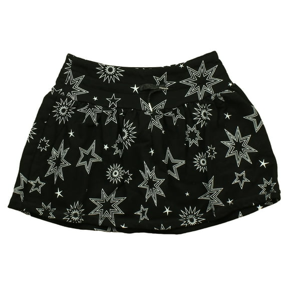 Pre-owned: Rockets Of Awesome Girls Black | White | Stars Skirt size: Big Girl (Excellent)