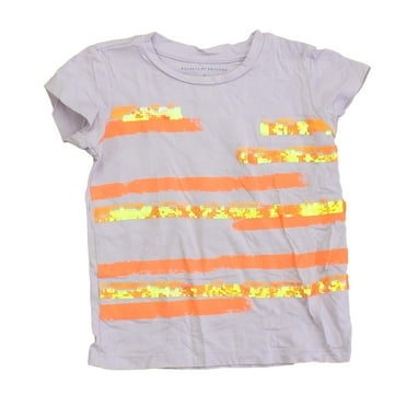 Pre-Owned Rockets Of Awesome Girls Lavender | Coral | Sequins T-Shirt size: Big Girl (Excellent)