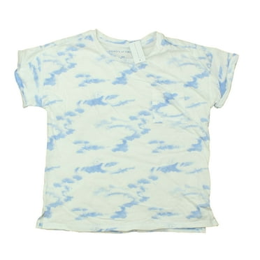 Pre-Owned Rockets Of Awesome Girls White | Blue | Clouds T-Shirt size: Big Girl (New with Tags)