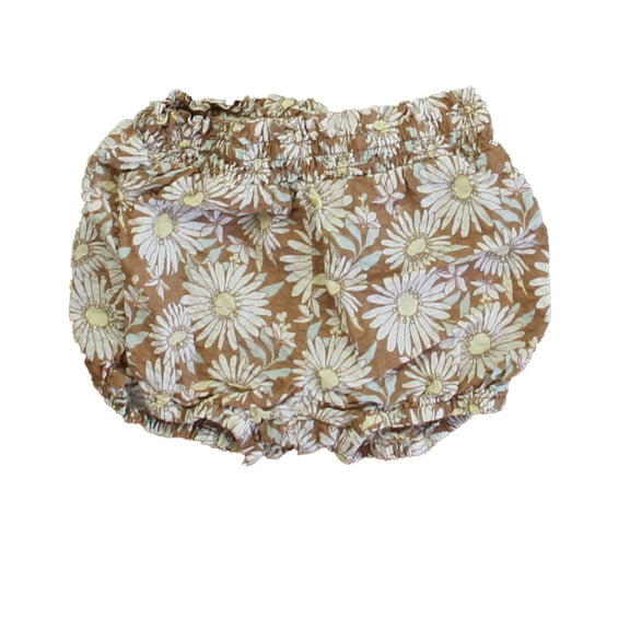 Pre-Owned Seed Girls Brown Floral Shorts size: 18-24 Months (Good)
