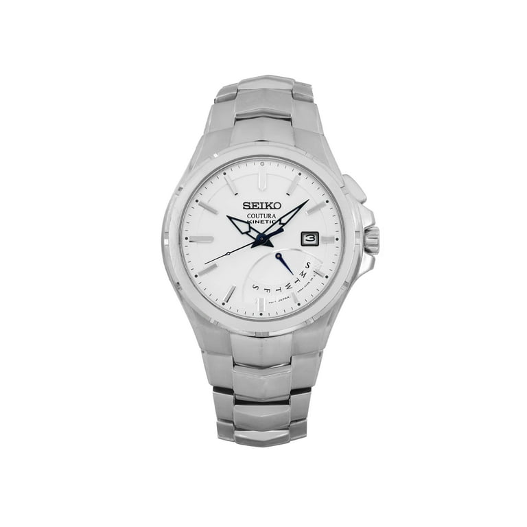 Pre Owned Seiko Coutura 43mm Date Day Steel Mens Watch SRN063 Good Walmart