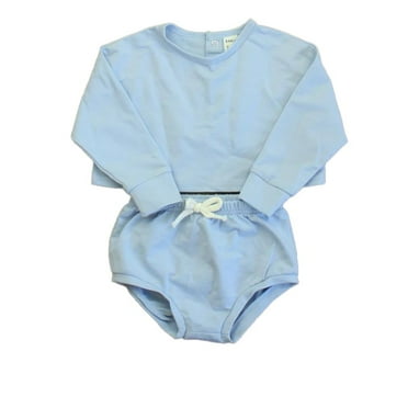 Pre-Owned Shein Girls Blue Apparel Sets size: 9-12 Months (Good)