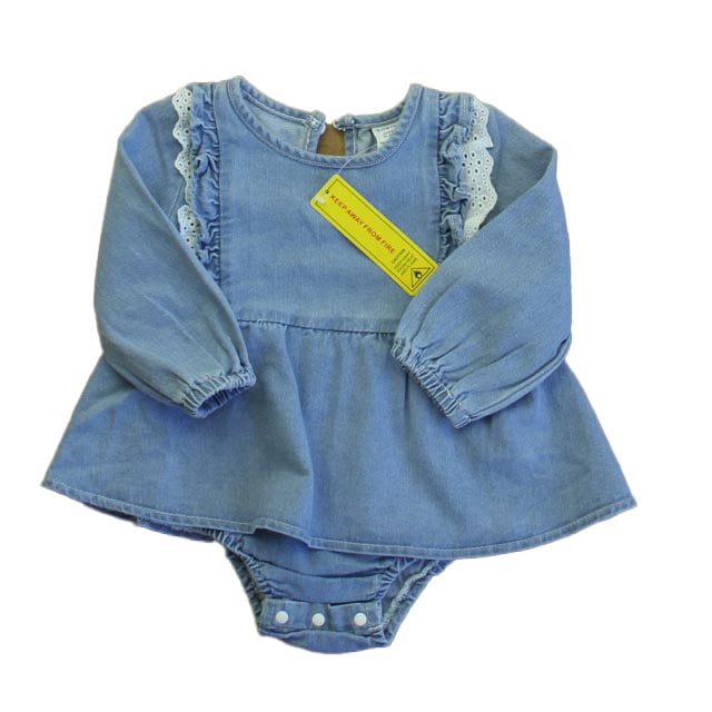 Pre-Owned Shein Girls Blue Dress size: 6-9 Months (New with Tags)