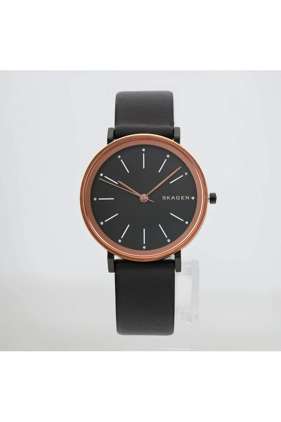 Pre-Owned Skagen Hald Steel Leather Strap Ladies Quartz Watch SKW2490 (Good)