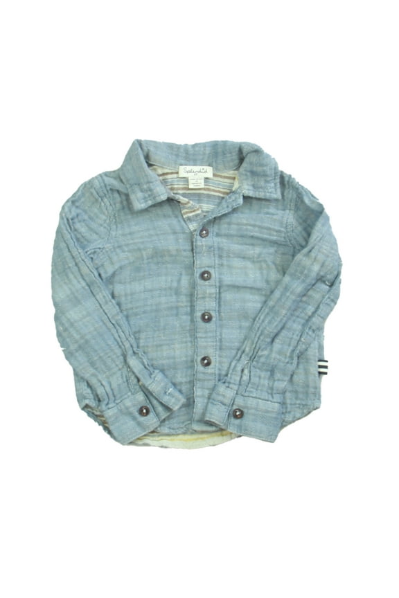 Pre-owned: Splendid Boys Blue Button Down Long Sleeve size: 2T (Good)
