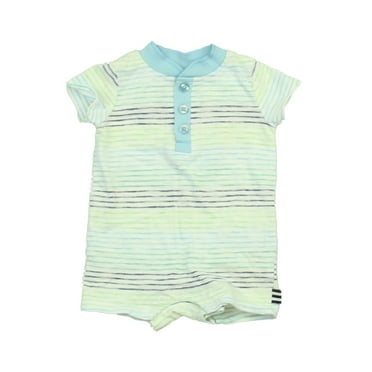 Pre-Owned Splendid Boys Blue | Green | White | Stripes Romper size: 0-3 Months (Good)