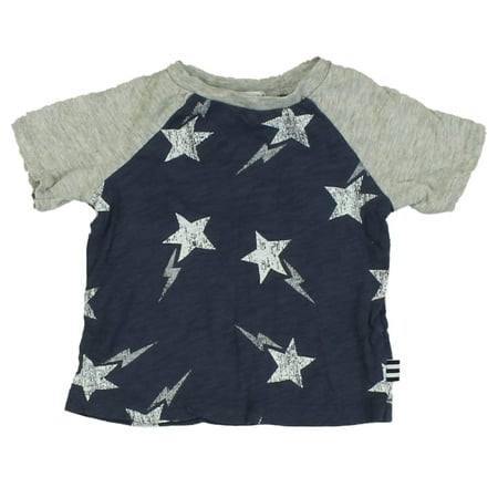 Pre-owned: Splendid Boys Blue Grey | White | Stars T-Shirt size: 6-12 Months (Excellent)