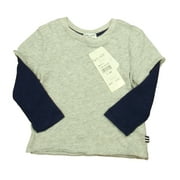 Pre-owned: Splendid Boys Gray | Navy Long Sleeve T-Shirt size: 12 - 18 Months (New with Tags)
