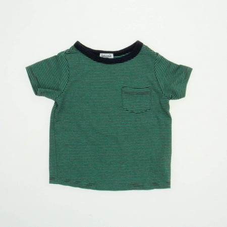 Pre-owned: Splendid Boys Green | Blue | Stripes T-Shirt size: 6-12 Months (Excellent)