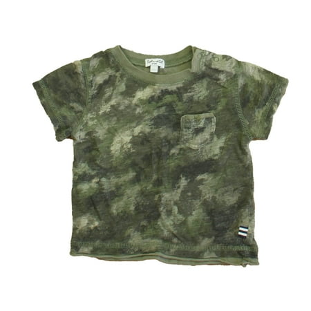 Pre-Owned Splendid Boys Green Camo T-Shirt size: 6-12 Months (Good)