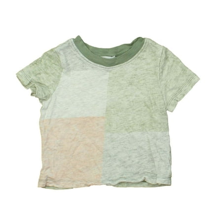 Pre-Owned Splendid Boys Grey | Green | Pink T-Shirt size: 18-24 Months (Good)