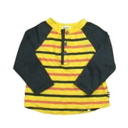 Pre-Owned Splendid Boys Navy | Yellow Stripe Henley size: 6-12 Months (Good)