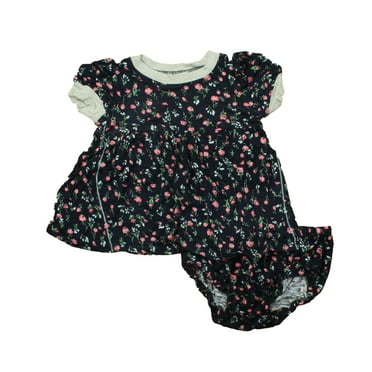 Pre-Owned Splendid Girls Black | Floral Dress size: 12-18 Months (Fair)