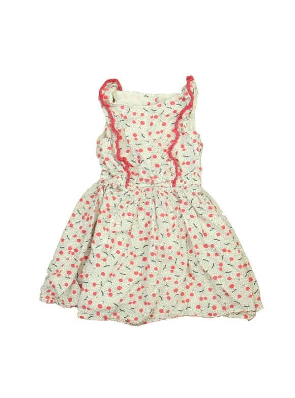 Pre-owned Sprout Girls White | Pink | Blue Cherries Dress size: 2T
