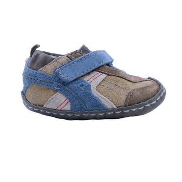 Pre-Owned Stride Rite Boys Brown | Blue Booties size: 2 Infant (Fair)