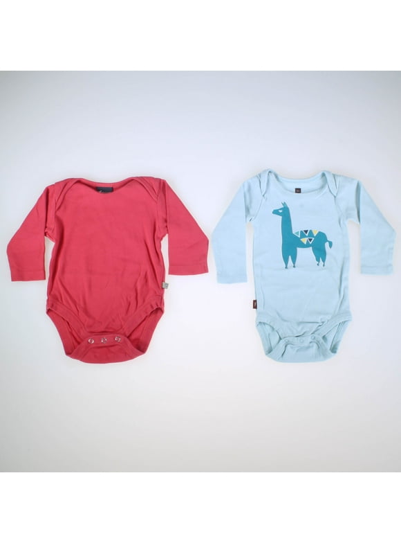 Pre-owned Tea | Mountain Equipment Co-Op Unisex Light Blue | Red Onesie size: 3-6 Months