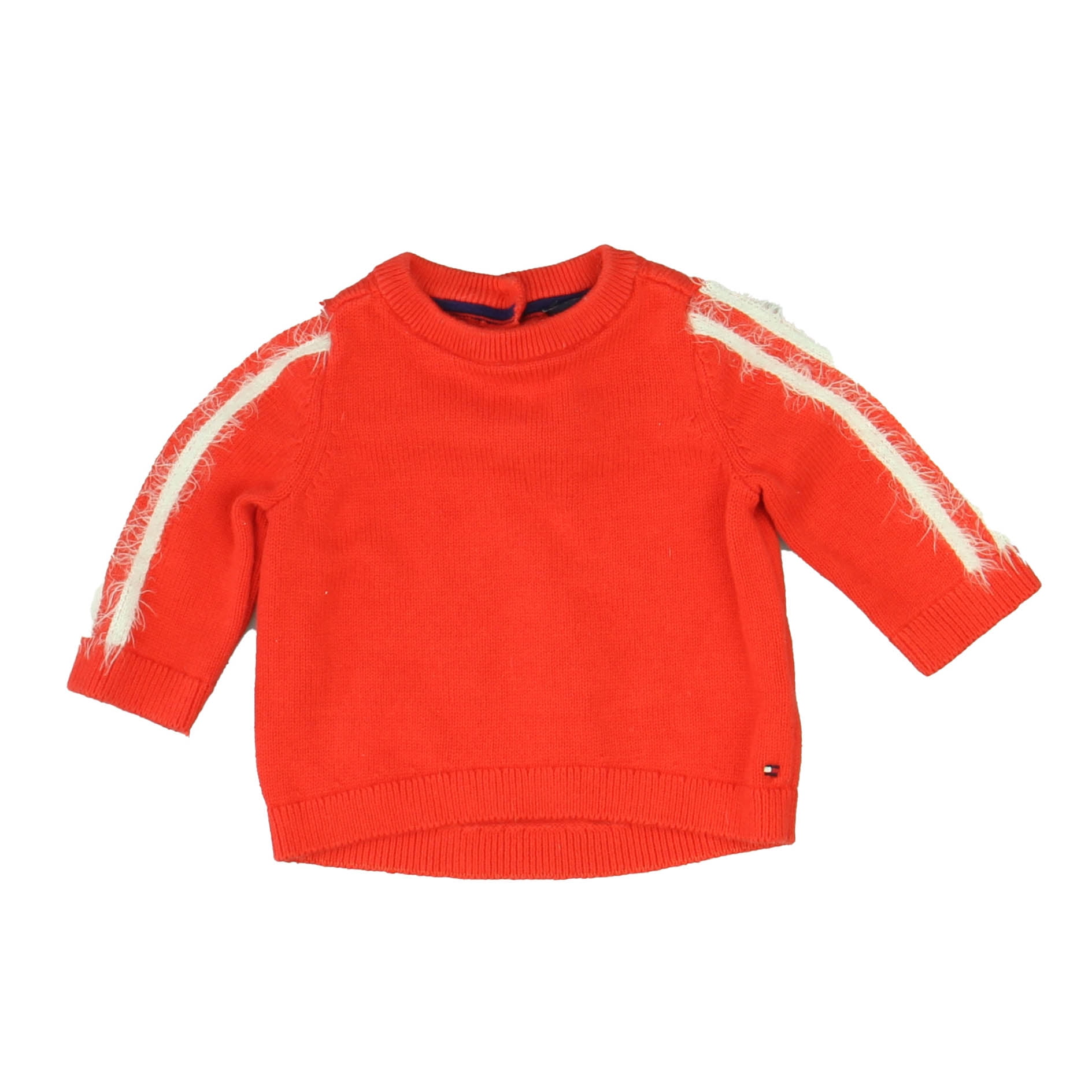 Pre-owned Tommy Hilfiger Girls Red | White Sweater size: 12 Months ...