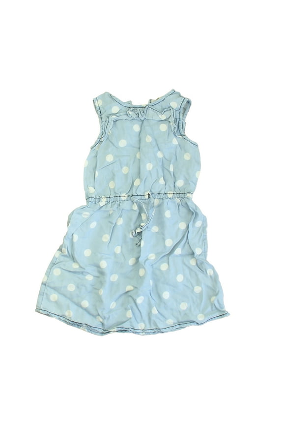 Pre-Owned Tucker + Tate Boys Blue | White Polk Dots Romper size: 4T (Good)