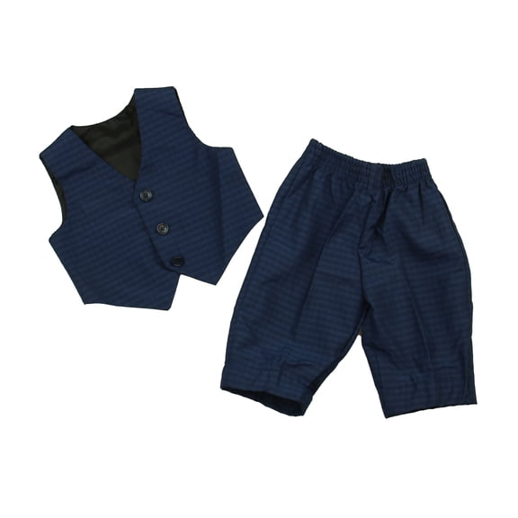 Pre-owned: Unknown Brand Boys Blue | Black Special Occasion Outfit size: 3-6 Months (Excellent)