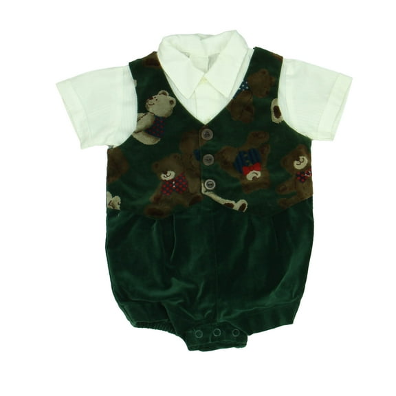 Pre-owned: Unknown Brand Boys White | Green Apparel Sets size: 3-6 Months (Good)