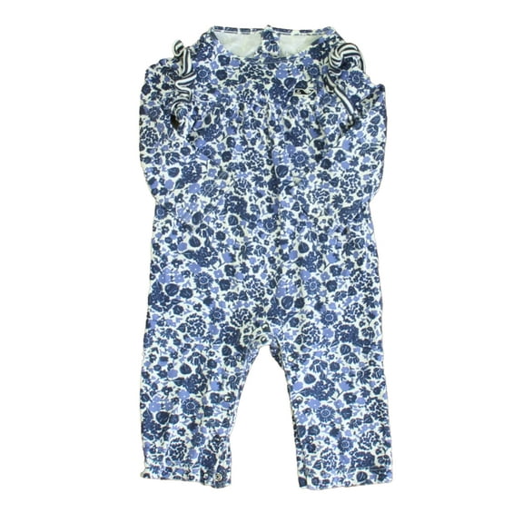 Pre-Owned Vineyard Vines Girls Navy Floral Long Sleeve Outfit size: 3-6 Months (Good)