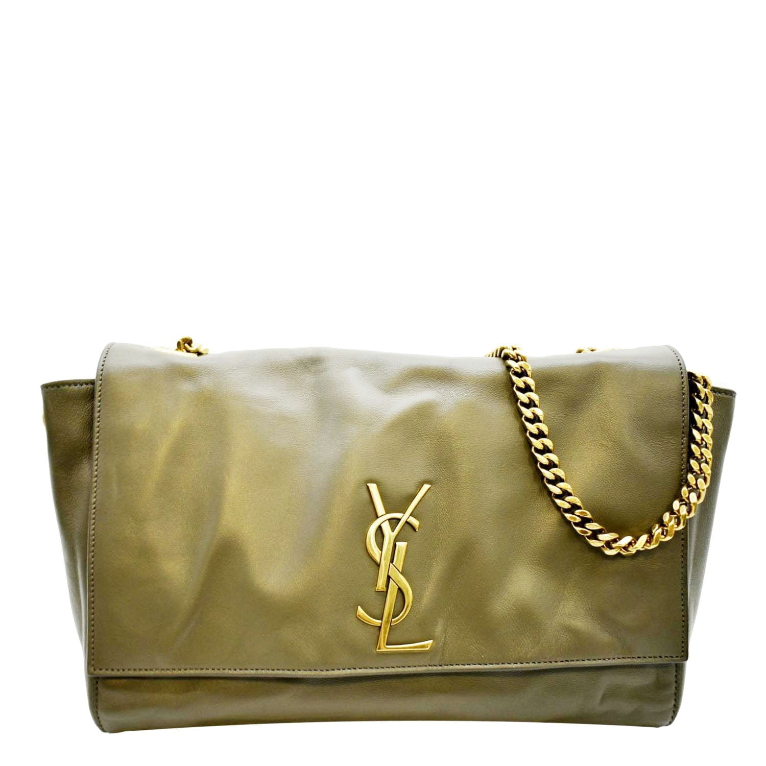 Pre Owned YVES SAINT LAURENT Kate Reversible Leather Crossbody Bag Green Walmart