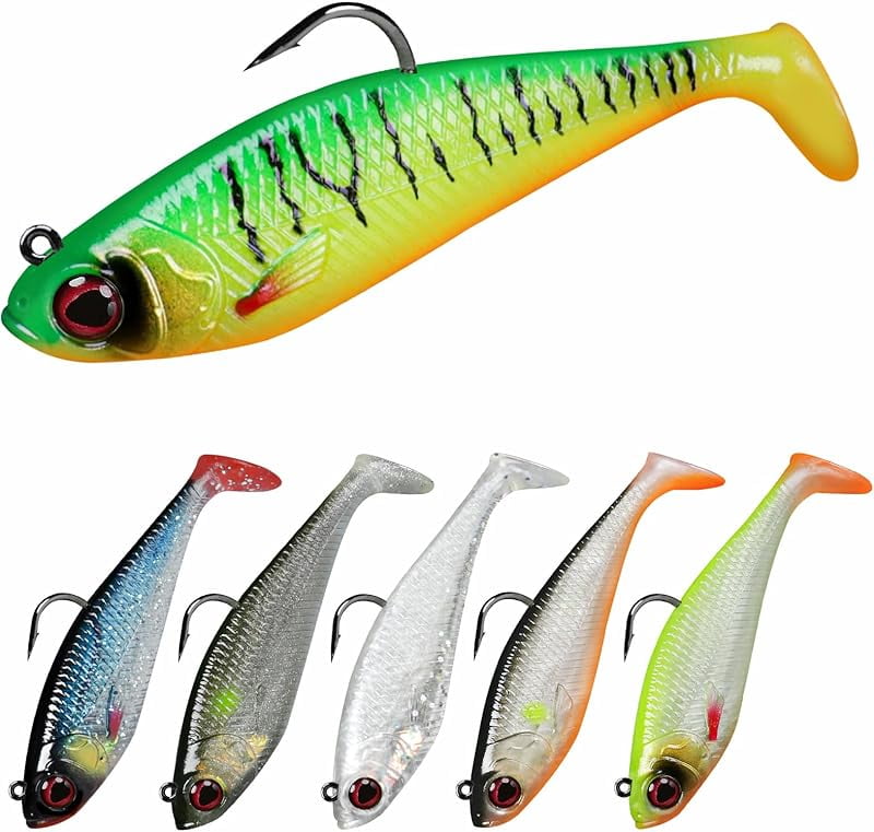 Pre-rigged Fishing Jig Lures for Freshwater and Saltwater, Innovative ...