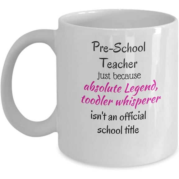 Pre-school Teacher Coffee Mug. Teacher Appreciation Gift. Gift for Teacher. Back to School Gift. End of Term Teacher Gift.