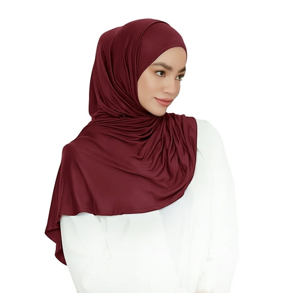 Pre-sewn Instant Slip-on Modal Jersey Hijab Head Scarf Wrap for Muslim Women