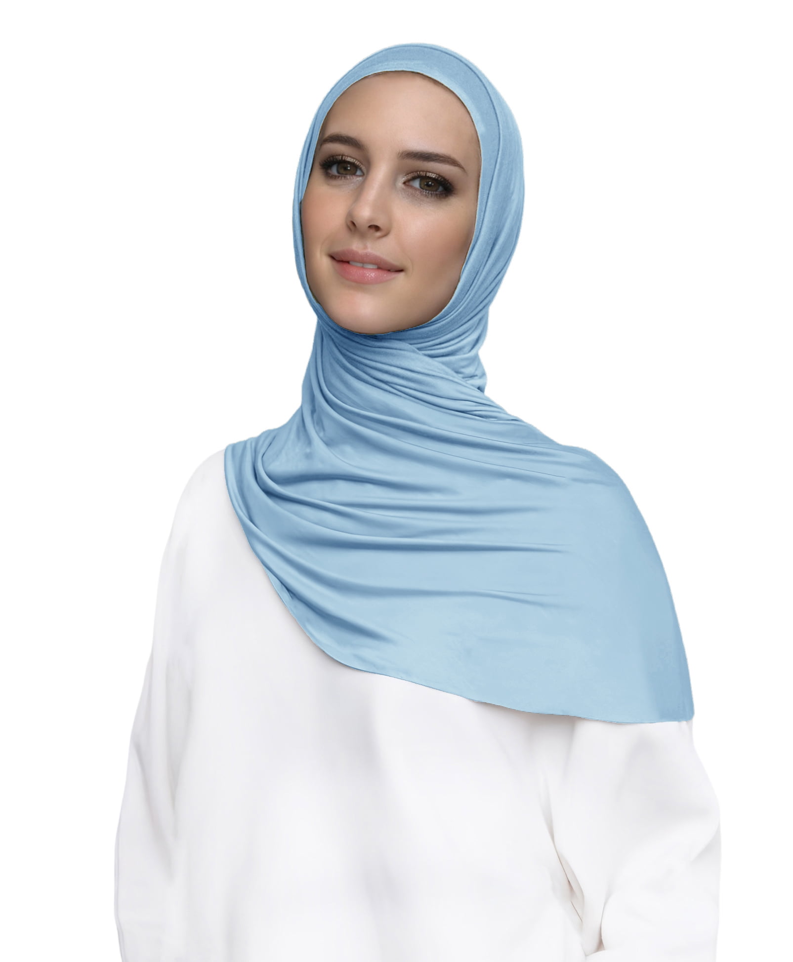 Pre-sewn Instant Slip-on Modal Jersey Hijab Head Scarf Wrap for