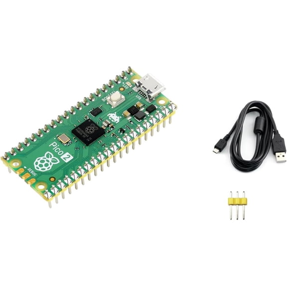 Pre-soldered Pico 2 Microcontroller Mini Development Board with Header,Based on Official RP2350 Chip,Dual-core & Dual-Architecture Design