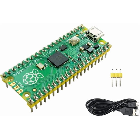 Pre-soldered Pico Microcontroller Development Board with Header,Based on RP2040 Chip, Flexible Clock Running up to 133 MHz,Dual-core Arm Cortex M0+ Processor