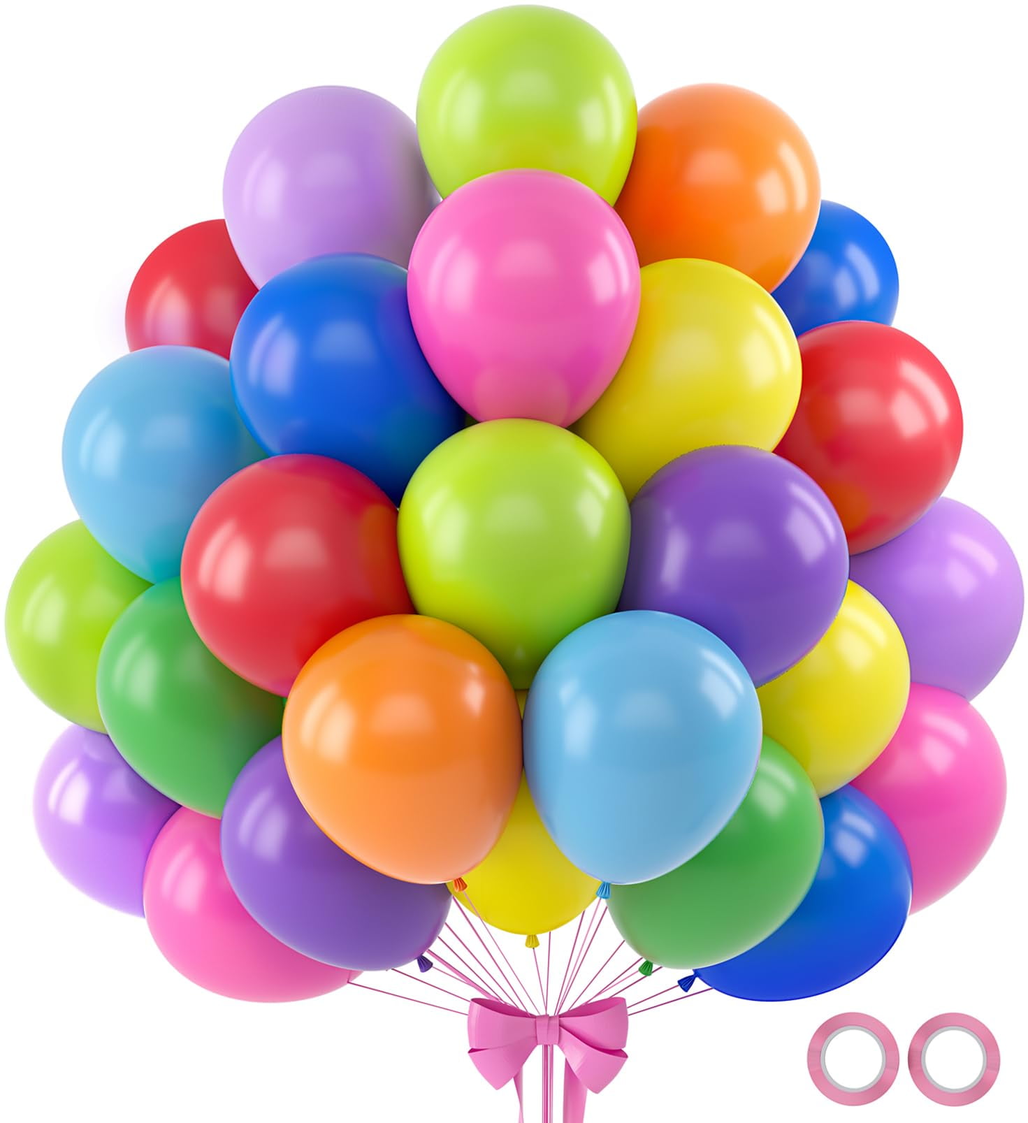 120pcs Rainbow Balloons 12 RRF12 Inch Colorful Latex Balloon Garland ...