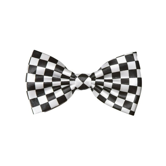 Pre-tied Bow Tie in Gift Box- Black & White Large Checkered