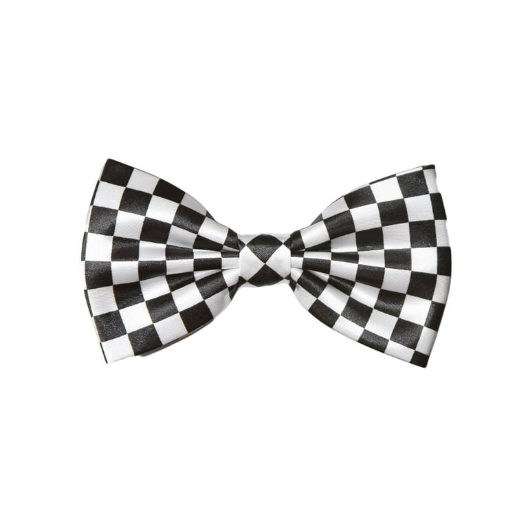 GINGHAM BLACK/WHITE Pre-tied Bow, 3.25” Bow, 5” Twist Tie, 7/8 Ribbon -  Pack of 50 Bows - Miss Cookie Packaging