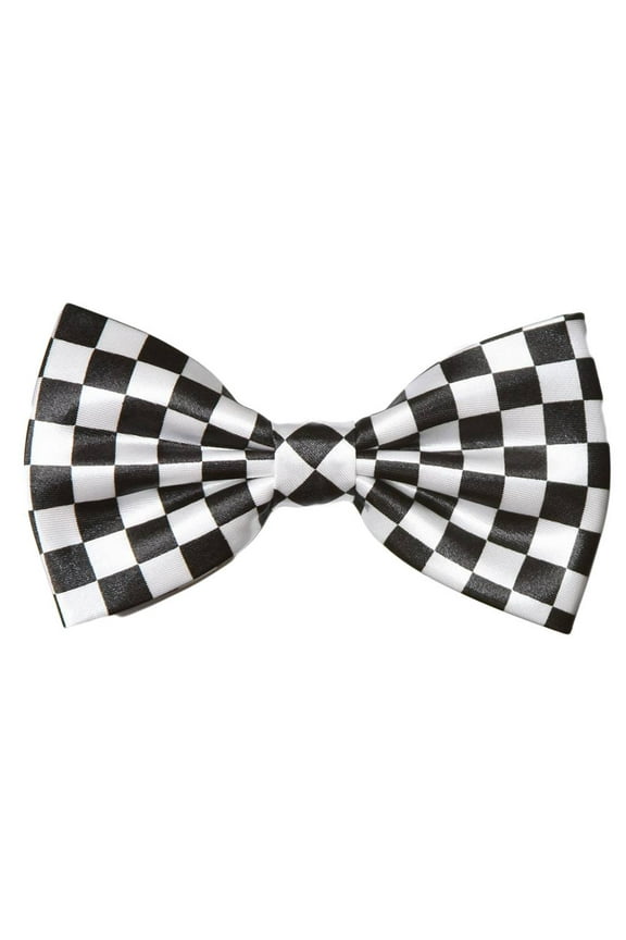 Pre-tied Bow Tie in Gift Box- Black & White Large Checkered
