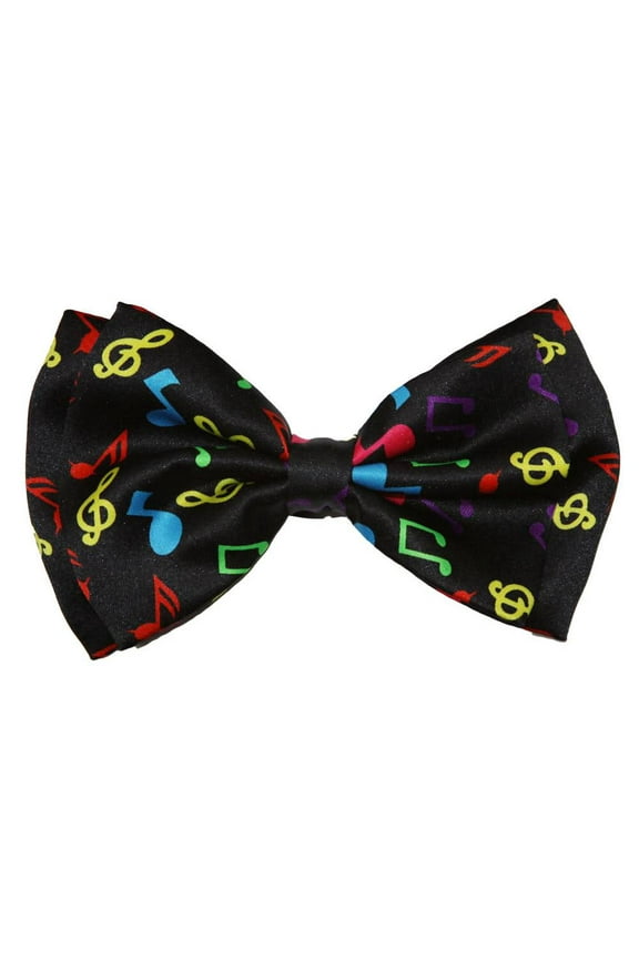 Pre-tied Bowtie - Rainbow Musical Notes