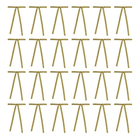 Pre-tied Christmas Bows 24 Pcs Pre-tied Velvet Christmas Bows Elegant Ribbon Bow Set for Gift Wrapping Tree Decor Door Garland Holiday Celebrations