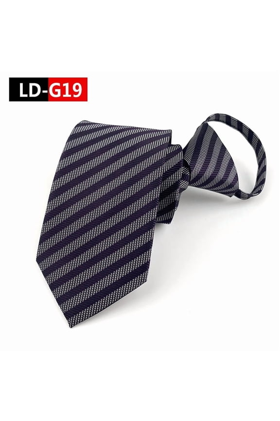 Pre tied Ties for Men Zipper Adjustable Necktie for Business and Wedding Regular Extra Long Length Easy Clip On Design