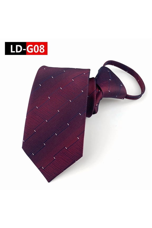 Pre tied Ties for Men Zipper Adjustable Necktie for Business and Wedding Regular Extra Long Length Easy Clip On Design