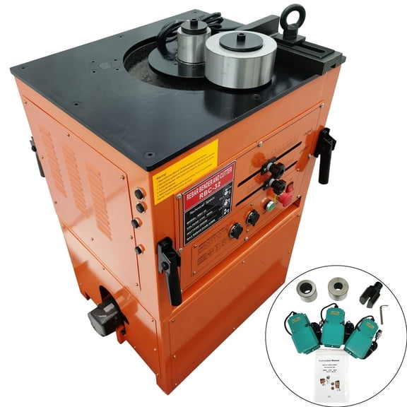 PreAsion 1-1/4" Electric Rebar Bending and Cutting Machine 3 Feet Controls 110V 3000W